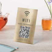 QR-Code-Scan für WiFi, um Gold zu verbinden Sockelschild (In SItu)
