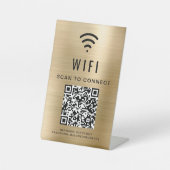 QR-Code-Scan für WiFi, um Gold zu verbinden Sockelschild (Vorderseite)