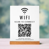 QR-Code-Scan für WiFi-Verbindungen Acrylschild (Neutral)