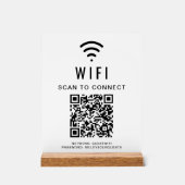 QR-Code-Scan für WiFi-Verbindungen Acrylschild (Vorderseite)