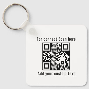 QR-Code-Scan-Geschäftslogo Promo-Schlüsselanhänger Schlüsselanhänger