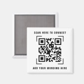 QR-Code-Scan | Geschäftslogo Werbemagnet Magnet (Vorderseite/Rückseite)