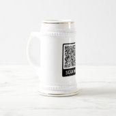 QR-Code-Scan-Info Benutzerdefinierte Biersteinenvo Bierglas (Vorderseite Links)