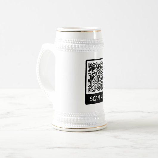 QR-Code-Scan-Info Benutzerdefinierte Biersteinenvo Bierglas (Vorderseite Links)