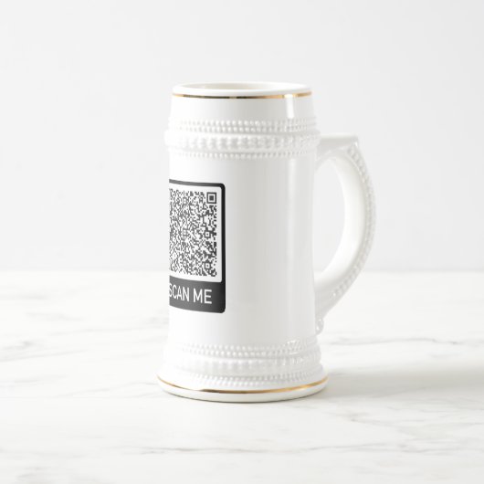 QR-Code-Scan-Info Benutzerdefinierte Biersteinenvo Bierglas (VorderseiteRechts)
