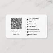 QR Code Scan Info Benutzerdefinierte Text-Business Visitenkarte (Vorderseite)