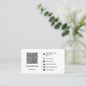 QR Code Scan Info Benutzerdefinierte Text-Business Visitenkarte (Stehend Vorderseite)