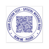 QR-Code-Scan-Info Benutzerdefinierte Text-Round-Br Permastempel (Design)