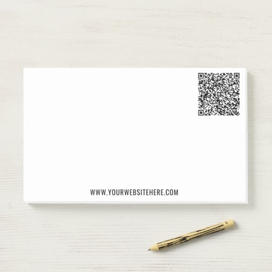 QR Code Scan Info Benutzerdefinierte Text Sticknot Post-it Klebezettel (Auf Schreibtisch)