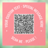 QR-Code Scan Info Benutzerdefinierte Textfarben Fe Fensteraufkleber (Blatt 3)