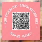 QR-Code Scan Info Benutzerdefinierte Textfarben Fe Fensteraufkleber (Blatt 2)