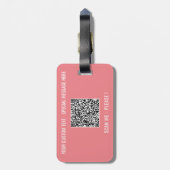 QR Code Scan Info Benutzerdefinierte Textfarben Ge Gepäckanhänger (Rückseite vertikal)