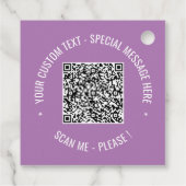 QR Code Scan Info Benutzerdefinierte Textfarben Ge Geschenkanhänger (Rückseite)
