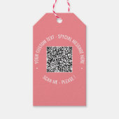 QR-Code-Scan-Info Benutzerdefinierte Textfarben -  Geschenkanhänger (Vorderseite)