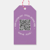 QR-Code-Scan-Info Benutzerdefinierte Textfarben - Geschenkanhänger (Rückseite)