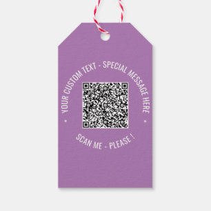 QR-Code-Scan-Info Benutzerdefinierte Textfarben -  Geschenkanhänger