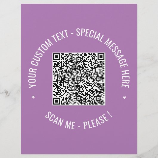 QR-Code-Scan-Info Benutzerdefinierte Textfarben Ih Flyer (Hinten)