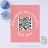 QR-Code-Scan-Info Benutzerdefinierte Textfarben Ih Flyer (Einzeln)