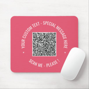  QR Code Scan Info Benutzerdefinierte Textfarben M Mousepad