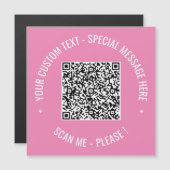 QR Code Scan Info Benutzerdefinierte Textfarben Ma Magnetkarte (Vorne/Hinten)