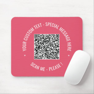 QR Code Scan Info Benutzerdefinierte Textfarben Ma Mousepad
