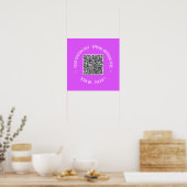 QR Code Scan Info Benutzerdefinierte Textfarben Po Poster (Küche)