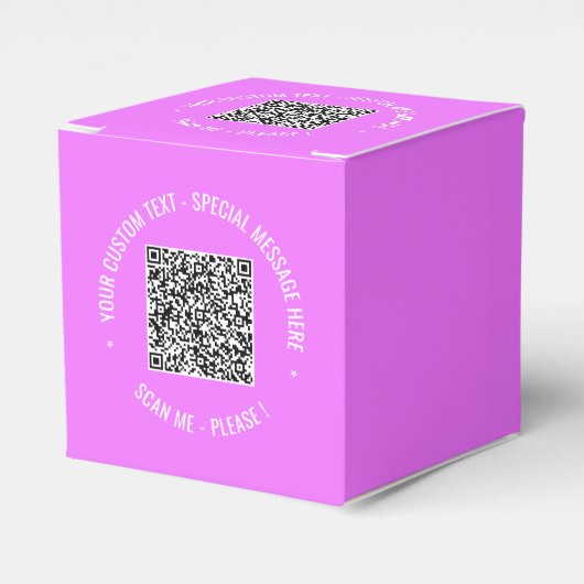 QR Code Scan Info Benutzerdefinierte Textfarben Vo Geschenkschachtel (Vorderseite)