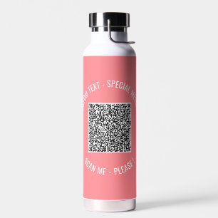 QR Code Scan Info Benutzerdefinierte Textfarben Wa Trinkflasche