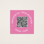 QR Code Scan Info Benutzerdefinierte Textfarbenkar (Vorderseite)