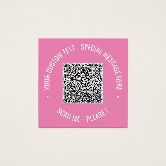 QR Code Scan Info Benutzerdefinierte Textfarbenkar (Vorderseite)