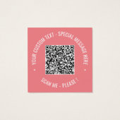 QR Code Scan Info Benutzerdefinierte Textfarbenkar (Rückseite)