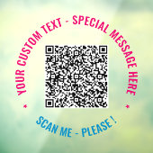 QR-Code-Scan-Info Benutzerdefinierte Textfensterkl Fensteraufkleber (Blatt 3)