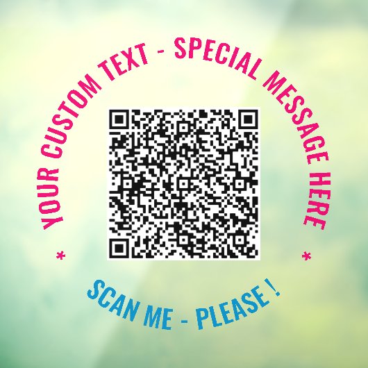 QR-Code-Scan-Info Benutzerdefinierte Textfensterkl Fensteraufkleber (Blatt 3)