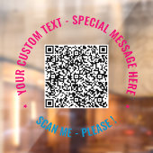 QR-Code-Scan-Info Benutzerdefinierte Textfensterkl Fensteraufkleber (Blatt 2)