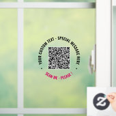 QR-Code-Scan-Info Benutzerdefinierte Textfensterkl Fensteraufkleber (Zuhause)