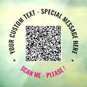 QR-Code-Scan-Info Benutzerdefinierte Textfensterkl Fensteraufkleber (Blatt 3)