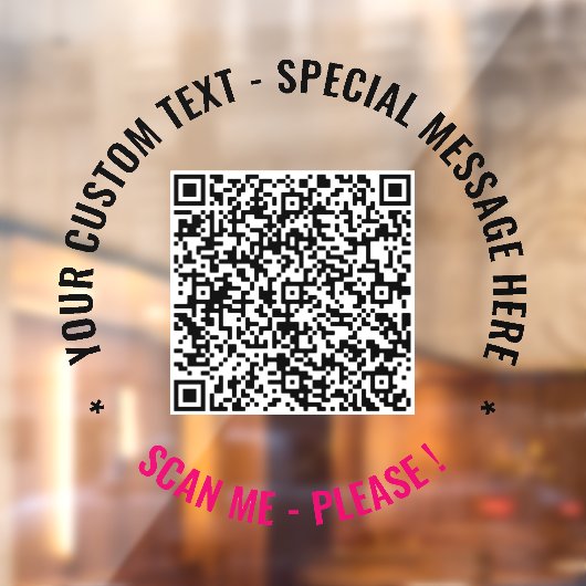 QR-Code-Scan-Info Benutzerdefinierte Textfensterkl Fensteraufkleber (Blatt 2)