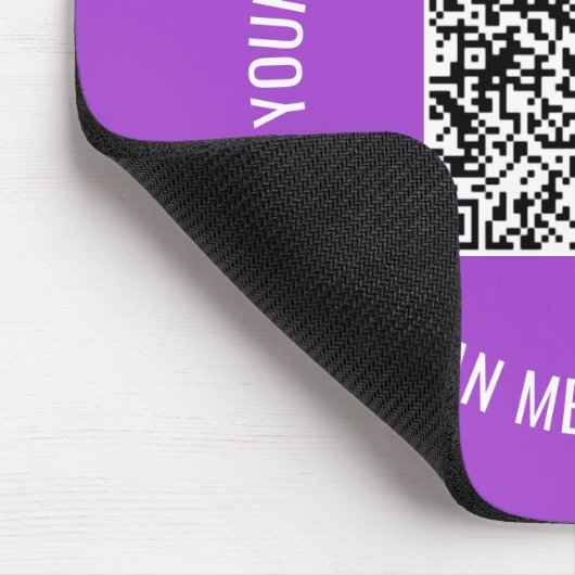 QR-Code Scan Info Benutzerdefinierte Textmaske Pus Mousepad (Ecke)