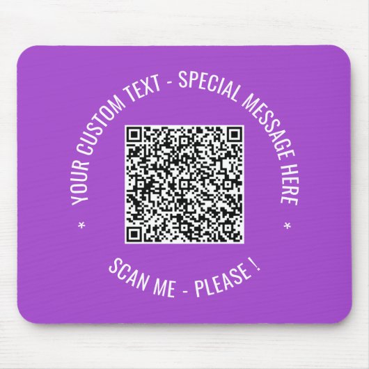 QR-Code Scan Info Benutzerdefinierte Textmaske Pus Mousepad (Vorne)