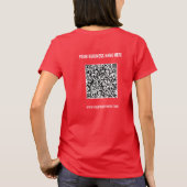 QR-Code-Scan-Info Benutzerdefinierter Text-Busines T-Shirt (Rückseite)