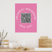 QR Code Scan Info Benutzerdefinierter Text Farben Poster (Küche)