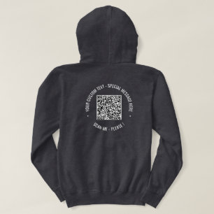 QR Code Scan Info Benutzerdefinierter Text für Ihr Hoodie