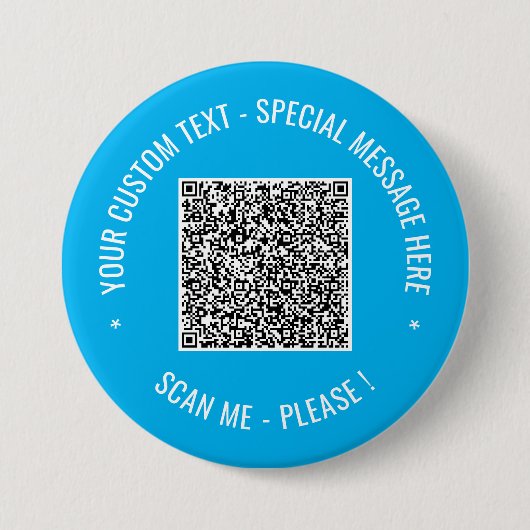 QR-Code-Scan-Info Benutzerdefinierter Text Ihre Fa Button (Vorderseite)