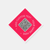 QR Code Scan Info Benutzerdefinierter Text Neapel  Serviette (Ecke)