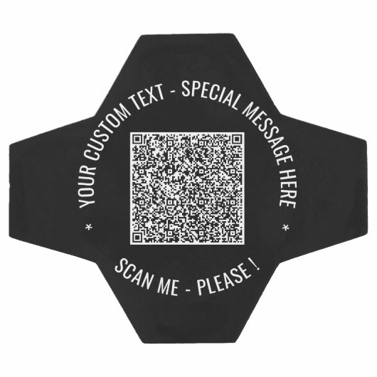 QR-Code-Scan Info Benutzerdefinierter Text-Soccer- Fußball (Flach)