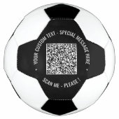 QR-Code-Scan Info Benutzerdefinierter Text-Soccer- Fußball (Vorderseite)