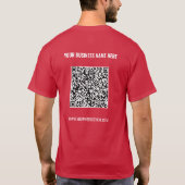QR-Code-Scan-Info Benutzerdefinierter Text- und Fa T-Shirt (Rückseite)