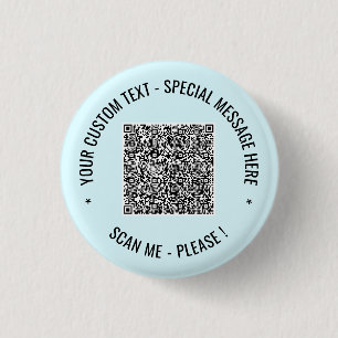 QR-Code Scan Info Benutzerdefinierter Text und Far Button