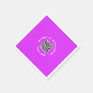QR Code Scan Info Benutzerdefinierter Text und Far Serviette