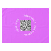 QR Code Scan Info Benutzerdefinierter Text und Far Tischdecke (Vorderseite (Horizontal))